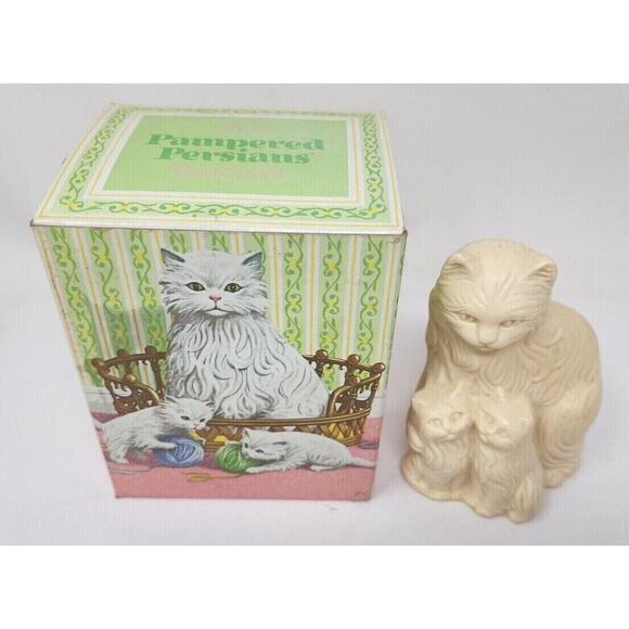 Vintage Avon Pampered Persian Cats Decorative Pomander NIB U95 - Picture 2 of 8